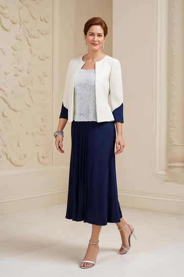 3-Piece Navy Mother Of The Bride Outfit